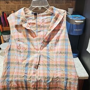 Lands' End Multicolor Plaid Dress SIZE 16